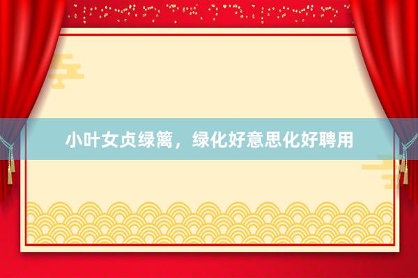 小叶女贞绿篱,绿化好意思化好聘用
